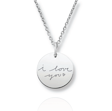 Silver Personalized Handwriting Necklace